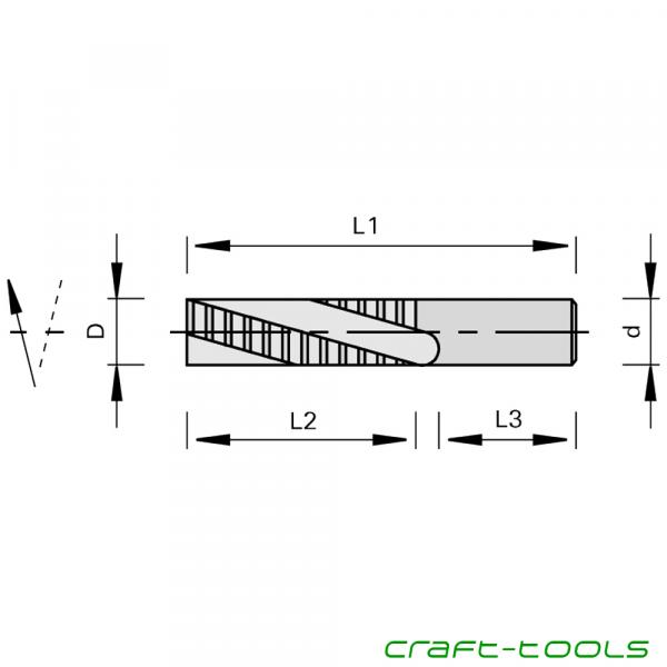 Stehle 178307 2265-1 Schruppfräser VHW- Zeichnung